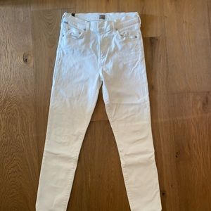 CITIZENS OF HUMANITY WHITE HI RISE SKINNY JEANS SIZE 27